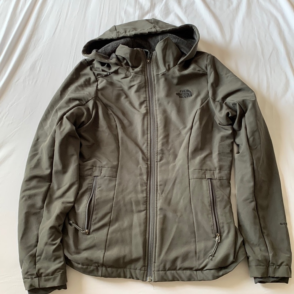 North face coat in gray